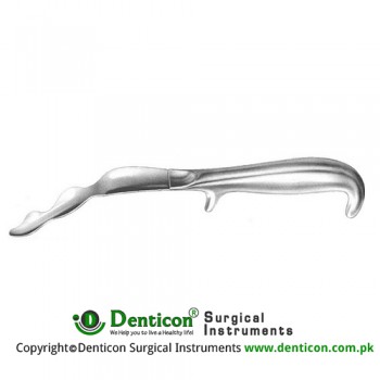 Petri Intra Oral Retractor For LeFort Osteotomies Stainless Steel, 23 cm - 9" Blade Width 25.5 mm